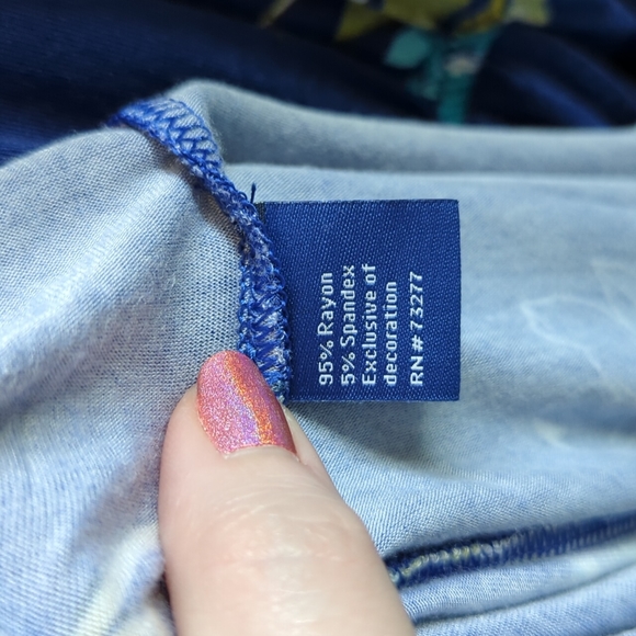 DONATING 1/20/25 Apt. 9 Blue Floral Elastic Waist Dress - Picture 8 of 8